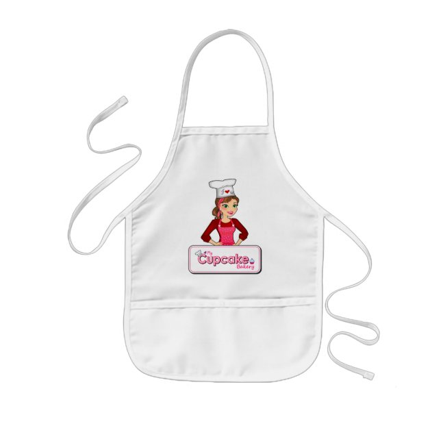 Personalized "My Cupcake Bakery" Kids Apron (Front)