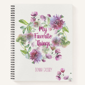 Personalized My Favourite Things Notebook