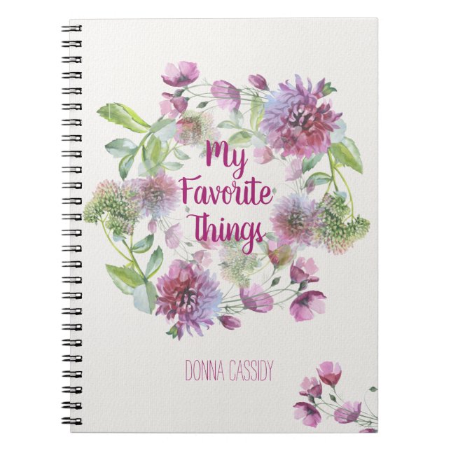 Personalized My Favourite Things Notebook (Front)