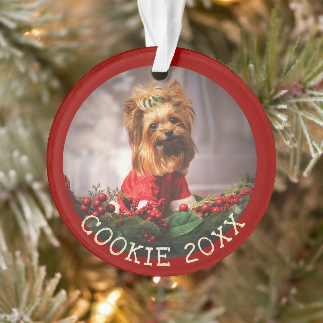 Personalized My First Christmas Dog Keepsake Pet Ornament (Tree)