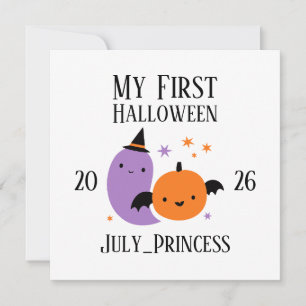Personalized My First Halloween Ornament Invitation