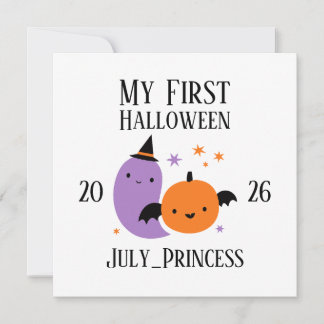 Personalized My First Halloween Ornament Invitation
