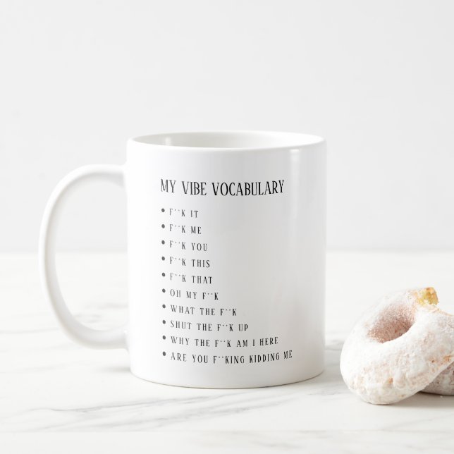 Personalized My Vibe Vocabulary Mug (With Donut)