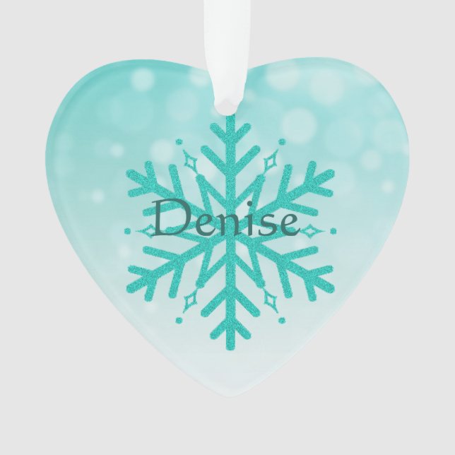 Personalized Myasthenia Gravis Warrior Snowflake Ornament (Front)