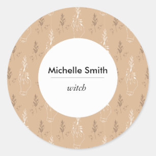 Personalized Mystic Bohemian Classic Round Sticker
