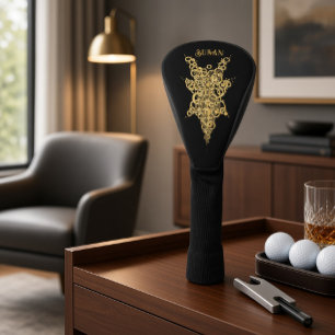 Personalized Mystic Gold Golf Head Cover