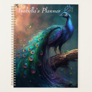 Personalized Mystical Beautiful Peacock in Forest Planner