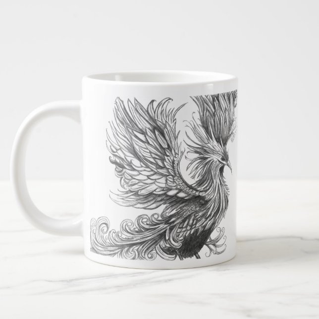 Personalized Mythological Phoenix Mug  (Left)