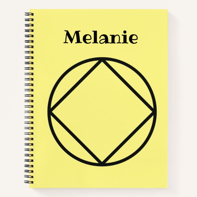 Personalized NA Gift Any Name, Words or Colour Notebook (Front)