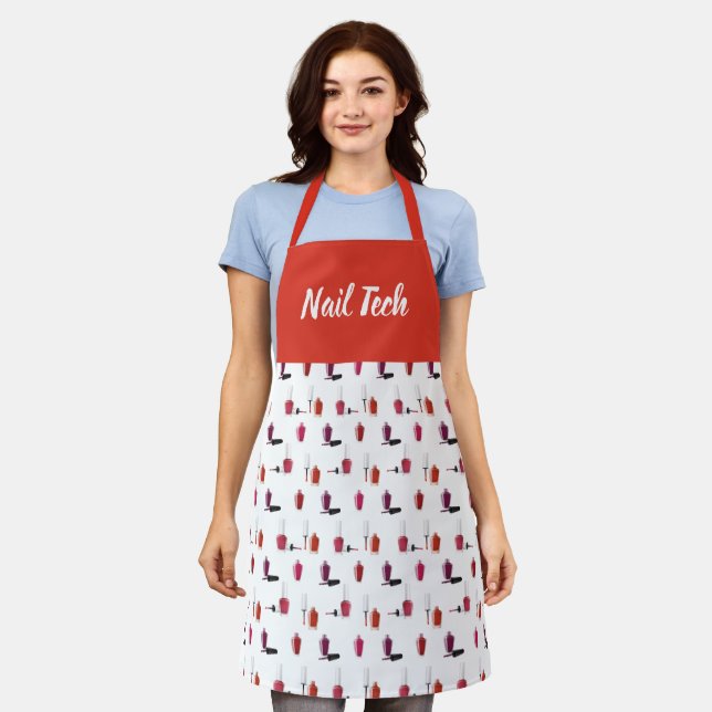 Personalized Nail Polish Spa And Salon Apron (Worn)