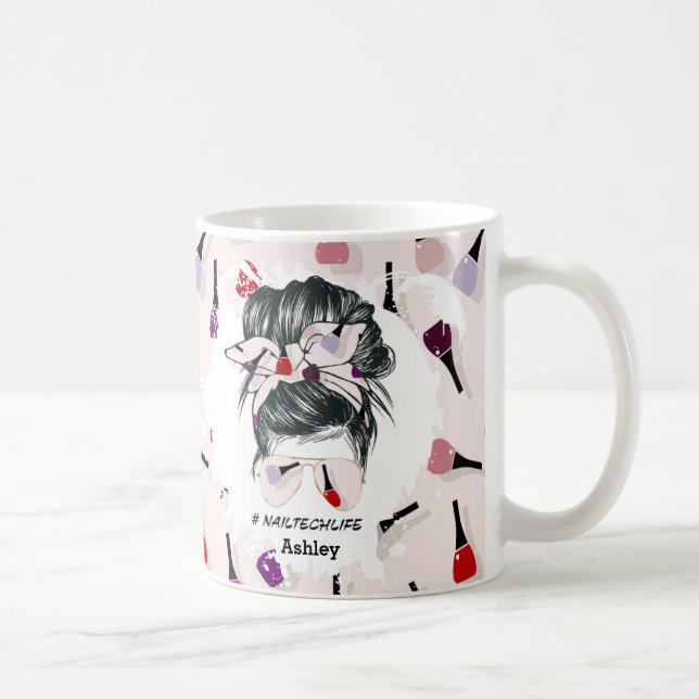 Personalized Nail Tech Life Mug (Right)