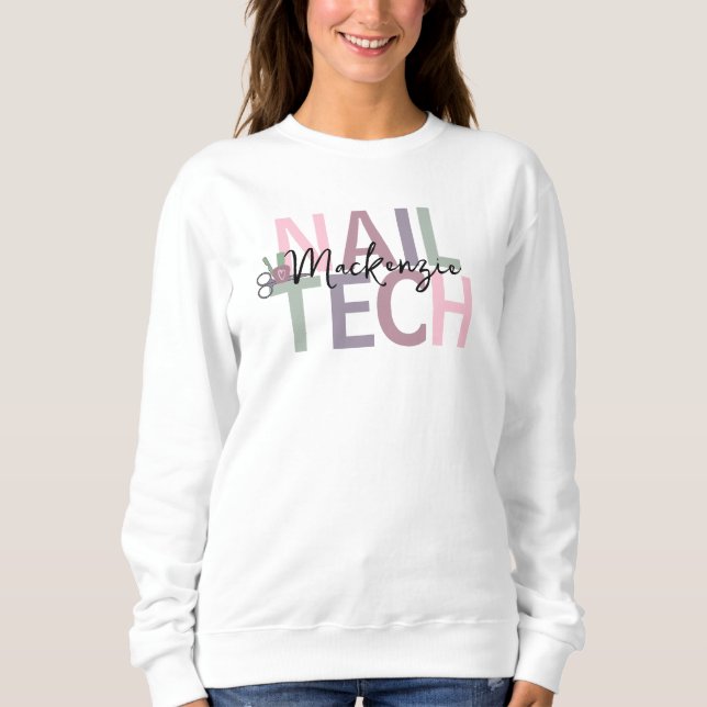 Personalized Nail Tech Sweatshirt (Front)