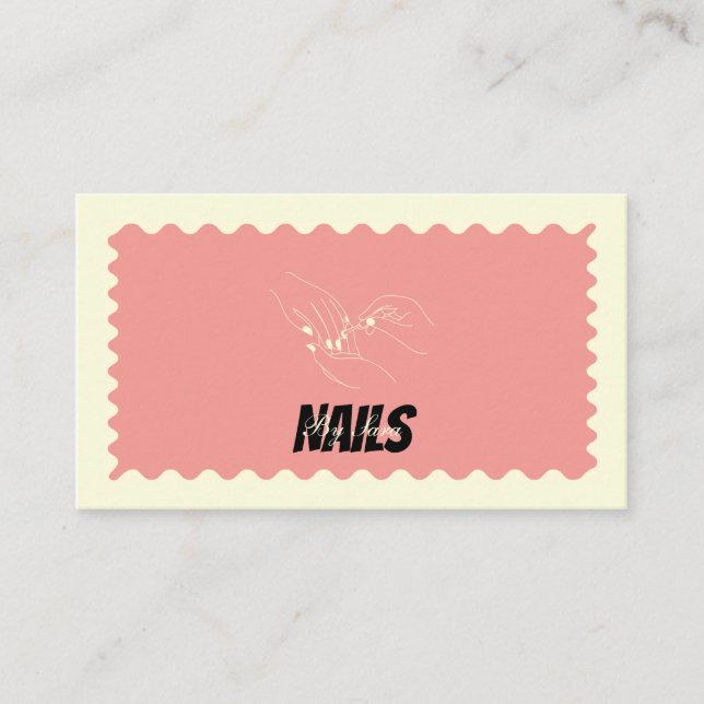 Personalized Nail Technician Business Card  (Front)