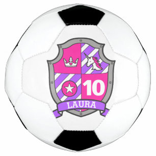 Personalized name 10th birthday girls soccer ball