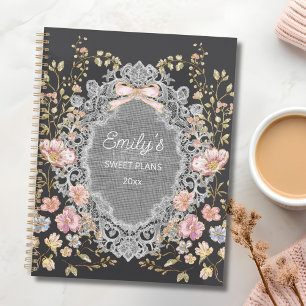 Personalized Name 2026 Weekly Monthly Floral  Planner