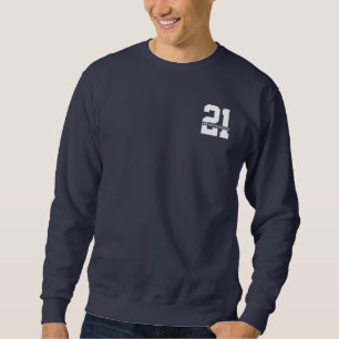 Personalized Name 21st Birthday Modern Sweatshirt