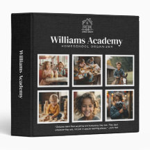 Personalized Name 6 Photo Homeschool Binder