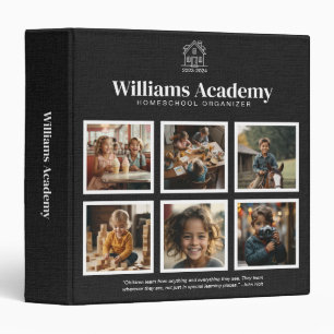 Personalized Name 6 Photo Homeschool Binder