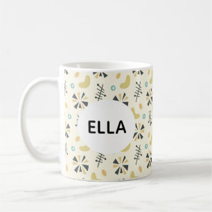 Personalized Name Abstract Retro 1950s Coffee Mug