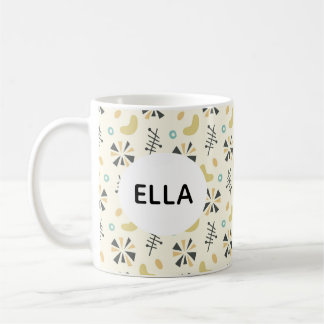Personalized Name Abstract Retro 1950s  Coffee Mug