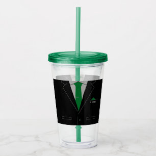 Personalized Name Acrylic Tumbler Business Suit