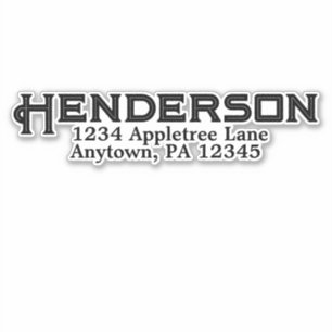 Personalized Name Address City State Decal Custom