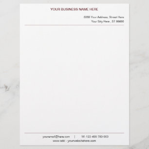 Personalized Name Address Info Colours Letterhead