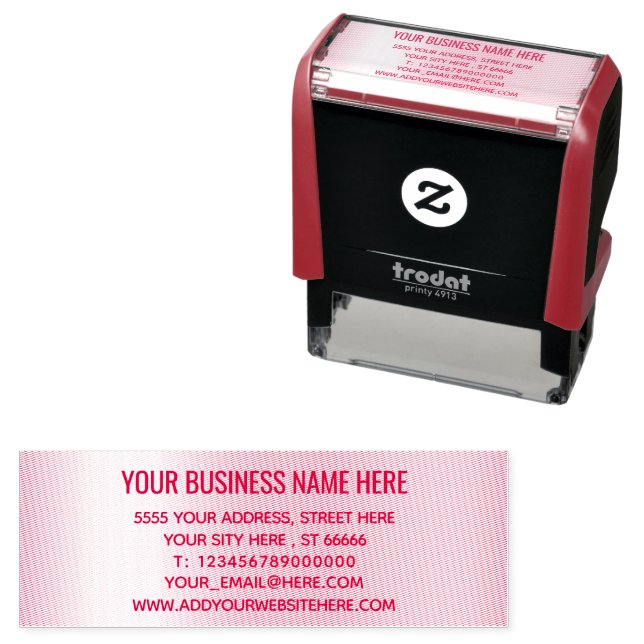 Personalized Name Address Info Self-inking Stamp (In Situ)