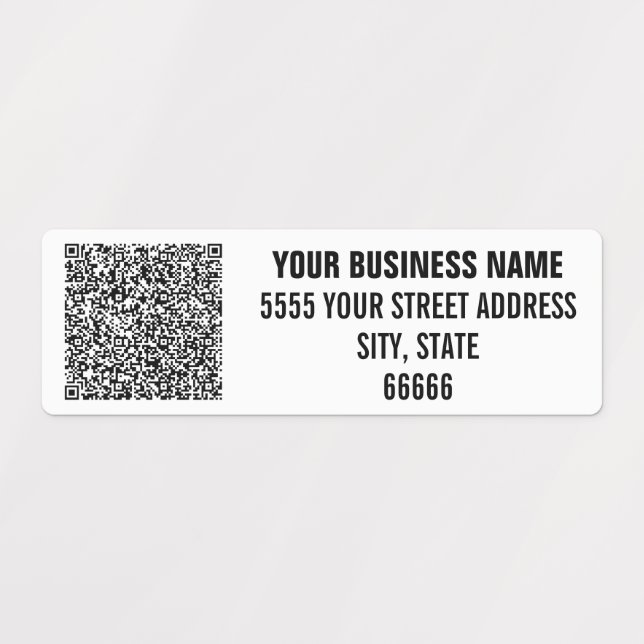 Personalized Name Address QR Code Labels Example (Design 1)