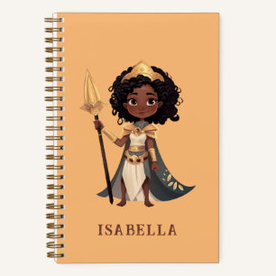 Personalized Name African Little Knight Warrior Notebook