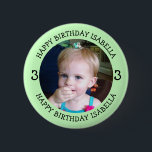 Personalized Name, Age and Photo Birthday   2 Inch Round Button<br><div class="desc">Happy Birthday to you,  add name and photo to this personalized birthday boy or girl button.</div>