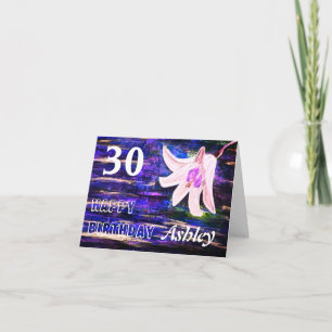 Personalized Name & Age Happy Birthday Card