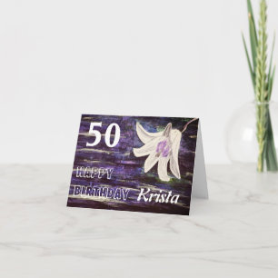 Personalized Name & Age Happy Birthday Card