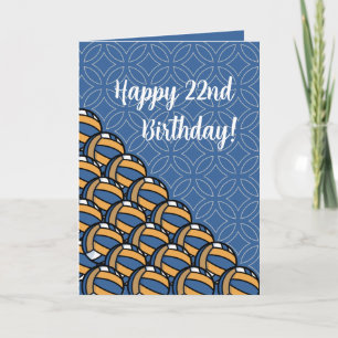 Personalized Name Age Sentiment Sport Volleyball Card