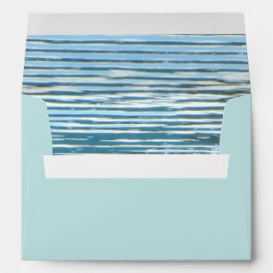 Personalized Name and Address Blue Abstract Envelope