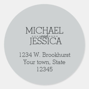 Personalized  name and address classic round sticker