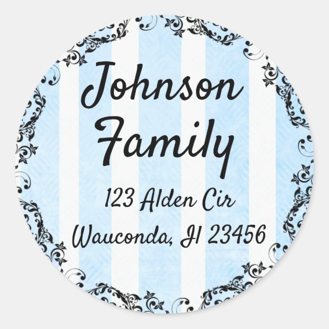 Personalized Name and Address Stickers (Front)