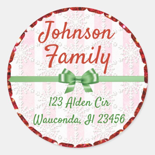 Personalized Name and Address Stickers (Front)