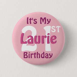 Personalized Name and Age Birthday Button