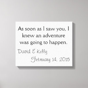 Personalized Name and Date Canvas Print