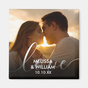 Personalized Name And Date Photo Magnet