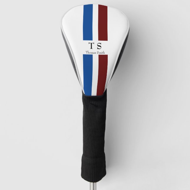 Personalized name and initial   golf head cover (Front)