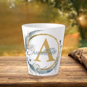 Personalized Name and Initial Latte Mug