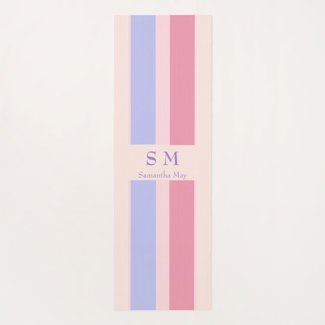 Personalized name and initial   yoga mat (Back)