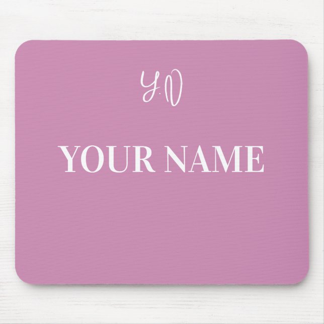 Personalized Name and Initials Custom Design  Mouse Pad (Front)