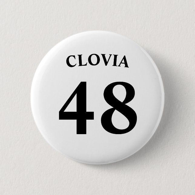 Personalized name and Jersey number  2 Inch Round Button (Front)