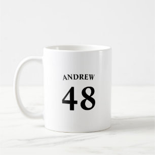 Personalized name and Jersey number  Coffee Mug