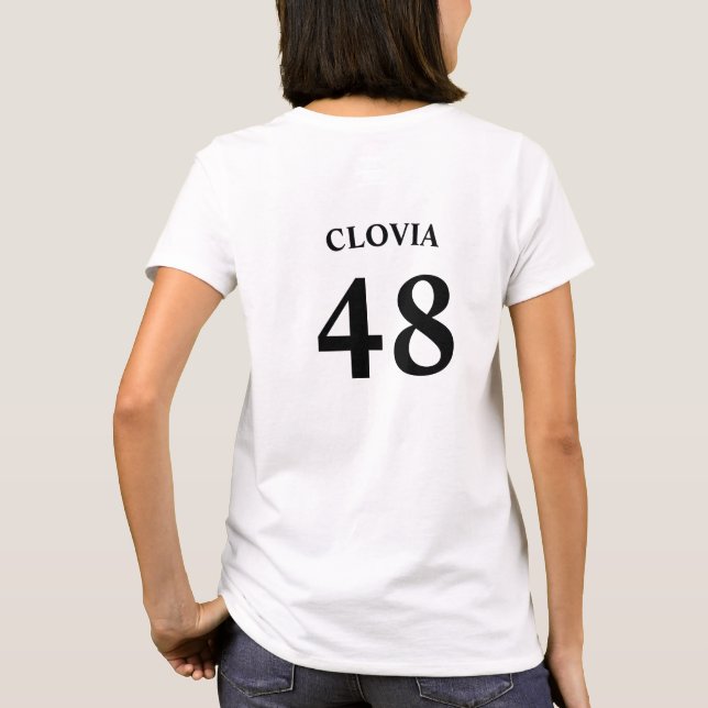 Personalized name and Jersey number  T-Shirt (Back)