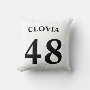 Personalized name and Jersey number Throw Pillow