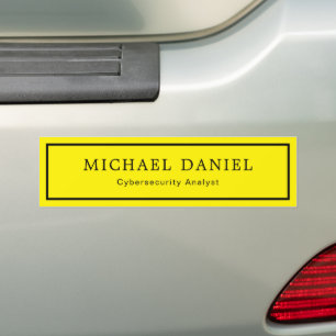 Personalized Name and Job Title Custom Bumper Sticker